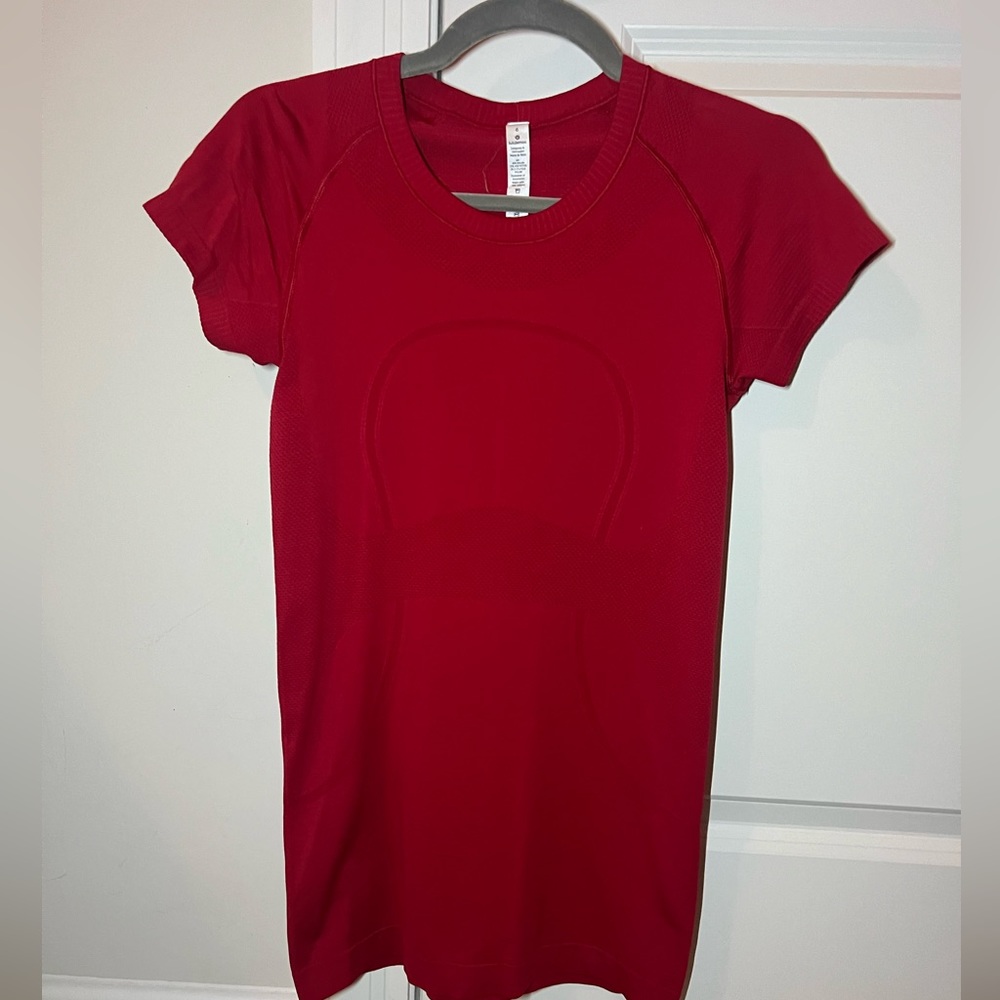 Red Lululemon shirt